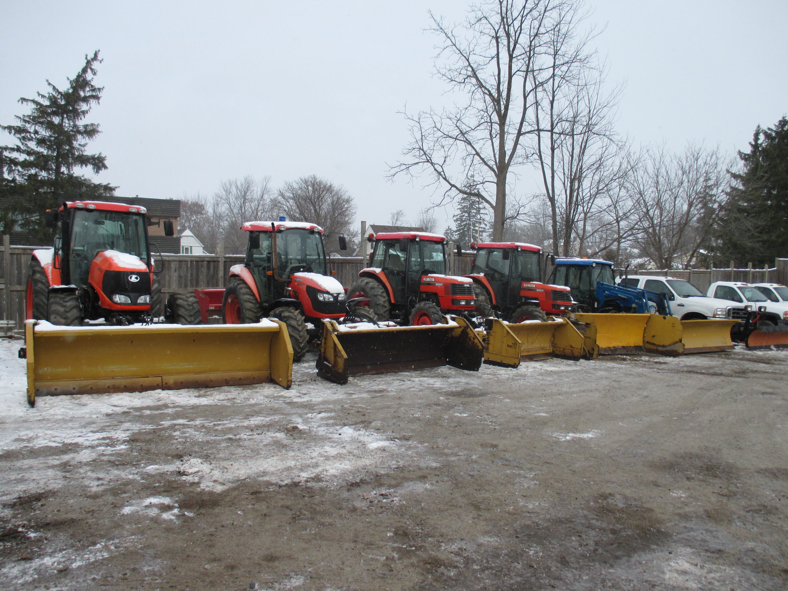 Snow Plow London winter equipment ready for one-time snow plowing in London Ontario